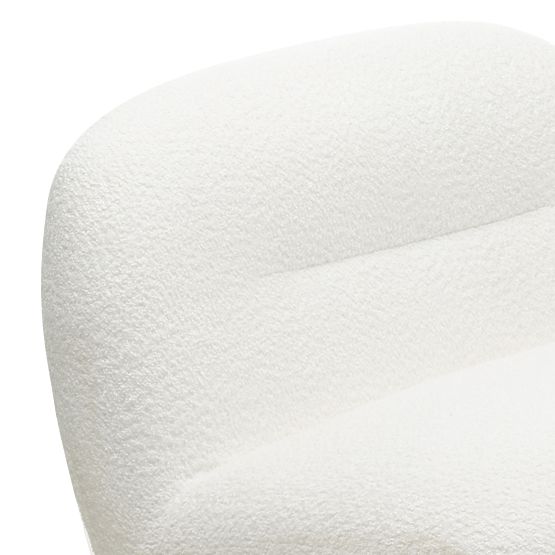 Giorgia relaxációs szék forgó alappal, krémszínű, boucle