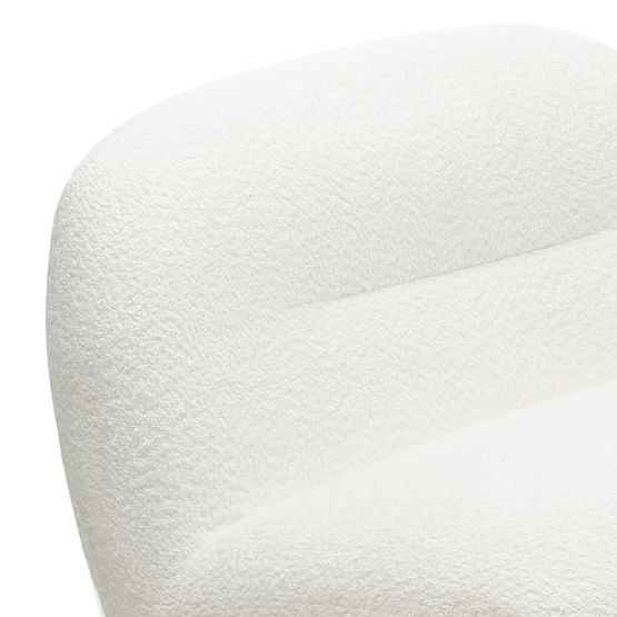 Giorgia relaxációs szék forgó alappal, krémszínű, boucle