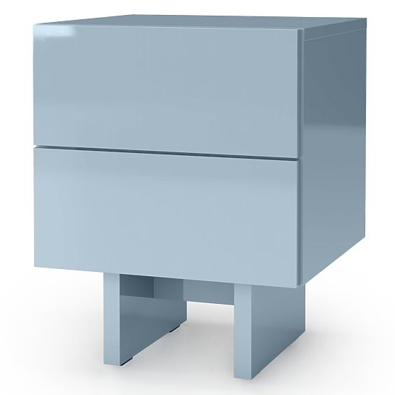 Glim éjjeliszekrény, füstkék, fényes