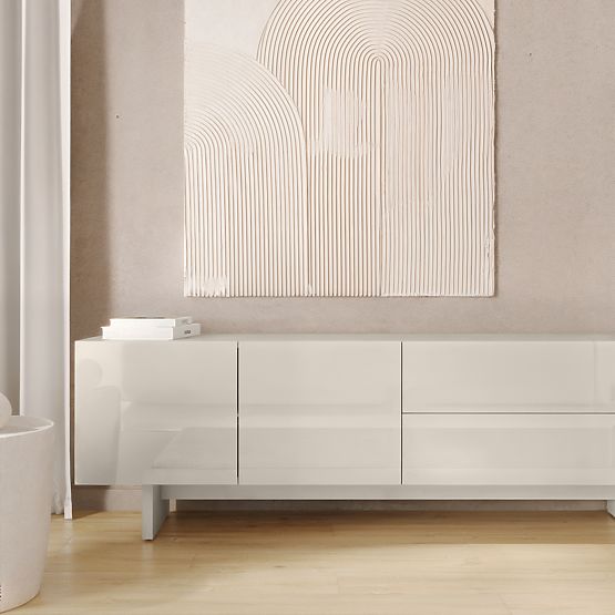 Glim TV szekrény, kasmír, fényes