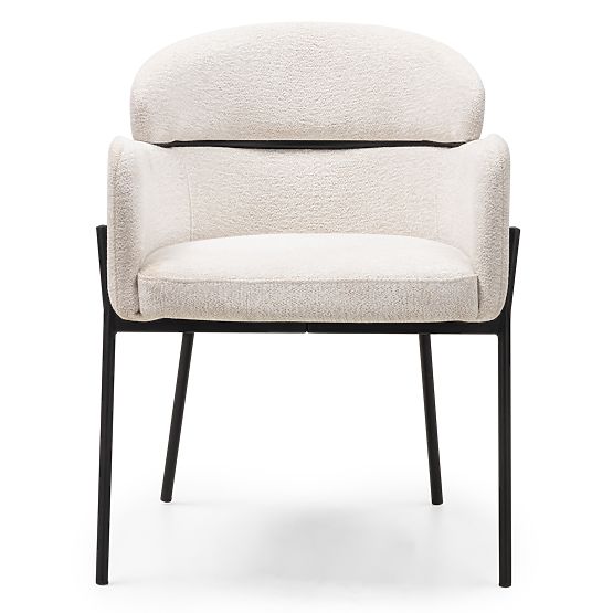 Granda étkezőszék, ekrü/fekete lábak