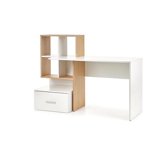 GROSSO íróasztal - arany tölgy / fehér