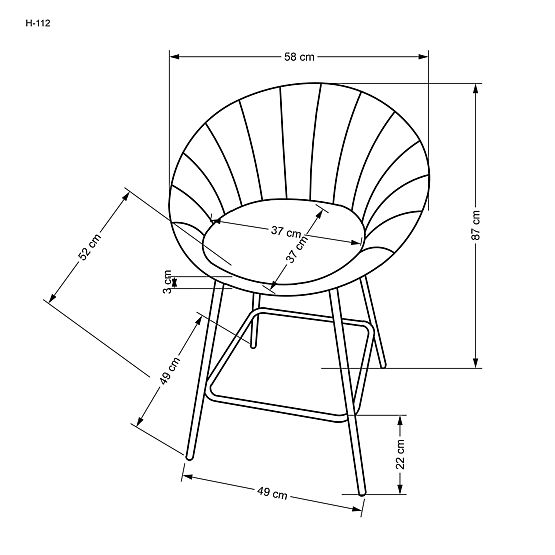 H112 bárszék szürke/arany (2p=2db)