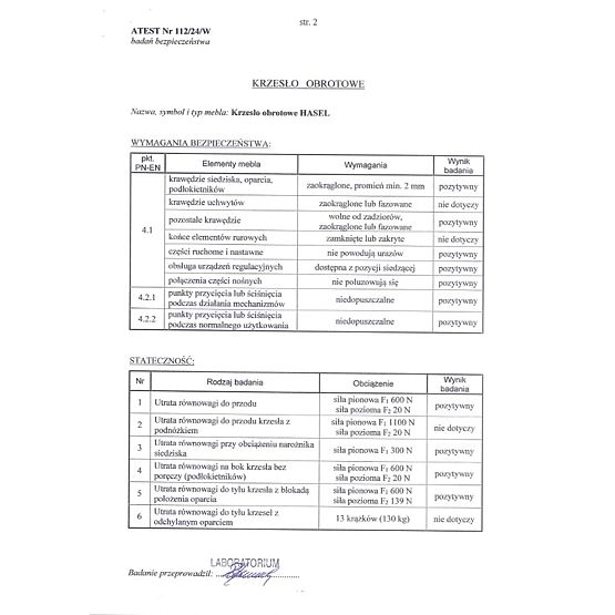 HASEL irodai szék - fekete-szürke