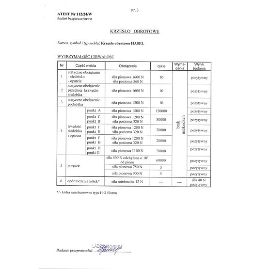 HASEL irodai szék - fekete-szürke