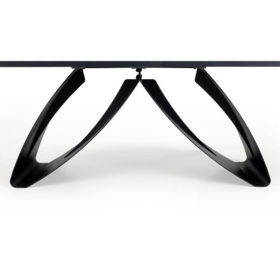 HILARIO kinyitható asztal, asztallap - dió, lábak - fekete (3p=1db)