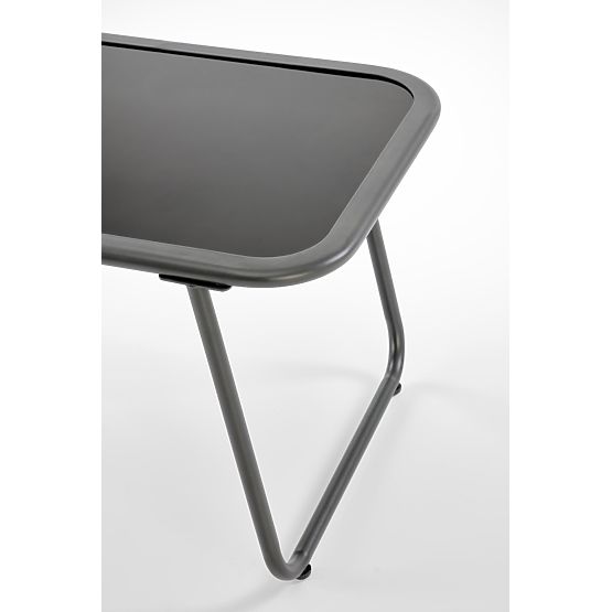 HUDSON, kerti garnitúra (kanapé, 2x fotel, asztal), szürke / barna (1p=1készlet)