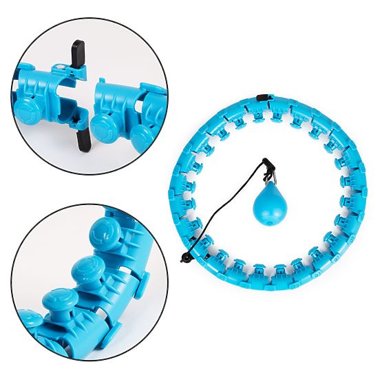 Hula hop masszázs elemmel és kiegészítő súllyal fitnesz edzéshez