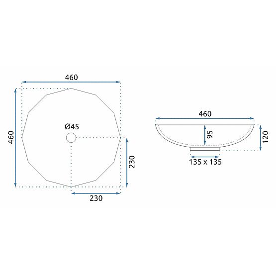Időtlen REA ARCTIC BLACK mosdókagyló