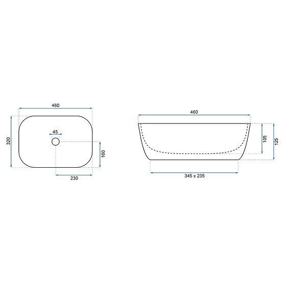 Időtlen Rea Belinda Aiax Shiny mosdókagyló