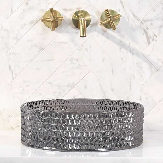 Időtlen Rea Cristal 35 Fekete mosdókagyló