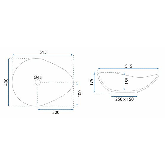 Időtlen Rea Dora Stone mosdókagyló