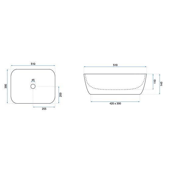Időtlen Rea Freja Bézs Mosdókagyló