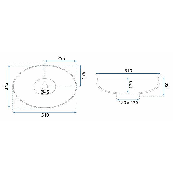 Időtlen Rea Nicole Átlátszó Mosdókagyló