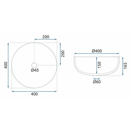 Időtlen Rea Sue Átlátszó Mosdókagyló