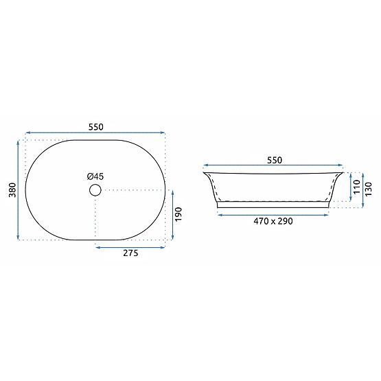 Időtlen REA WILMA RUSTIC mosdókagyló