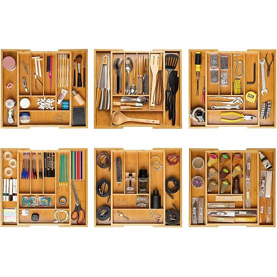 IKAR bambusz evőeszköz rendező