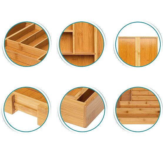 IKAR bambusz evőeszköz rendező