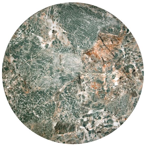 INES 2 asztal szett, zöld márvány / fekete (1p=1készlet)