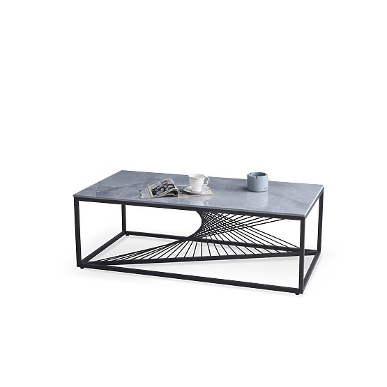 INFINITY 2 konferencia asztal, szürke márvány / fekete (2p=1ks)