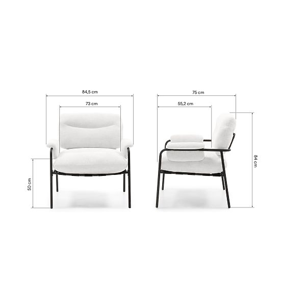 Inverno relaxációs fotel ekrü színben