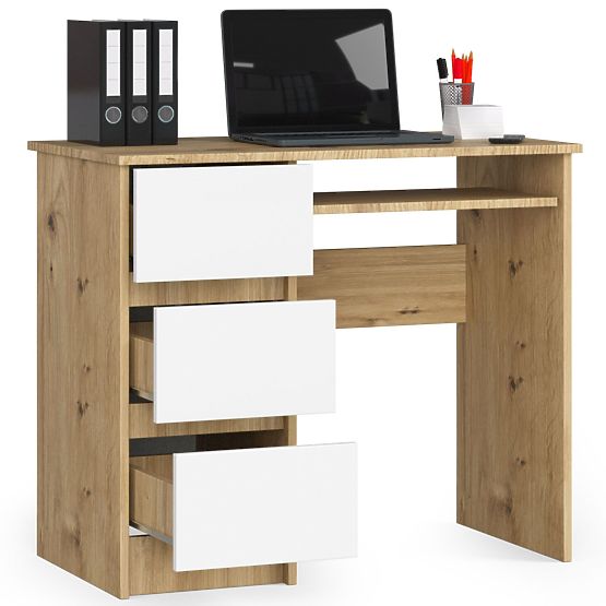 ÍRÓASZTAL A-6 CLP ARTISAN TÖLGY / FEHÉR BALOS