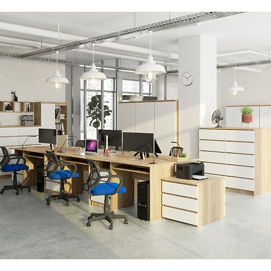 ÍRÓASZTAL CLP 135cm PK SONOMA / FEHÉR