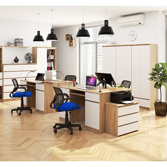 ÍRÓASZTAL CLP A5 2D 2SZ PK SONOMA / FEHÉR