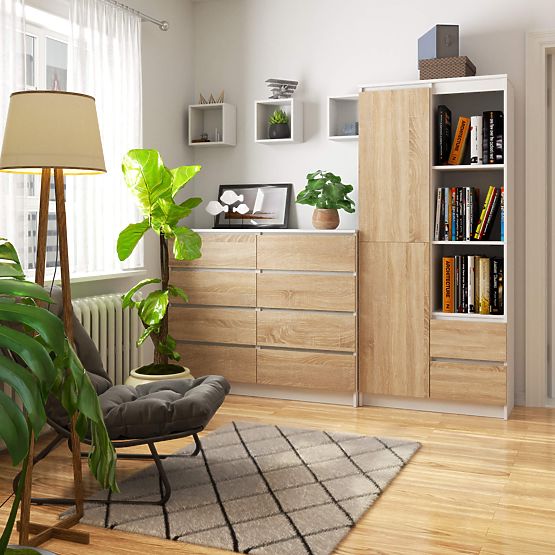 IRODAI POLC R 80 cm CLP R11 PK FEHÉR / SONOMA