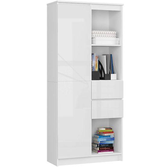 IRODAI POLC R 80 cm CLP R15 PK FEHÉR / FEHÉR FÉNYES