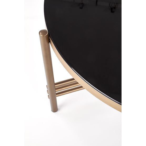 ISMENA doh 1nyz 0f3asztal keret - arany, asztallap - fekete (1p=1db)