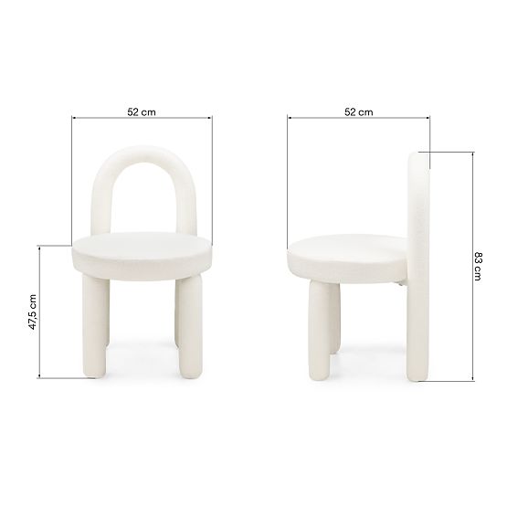 Ivo étkezőszék, ekrü, buklé