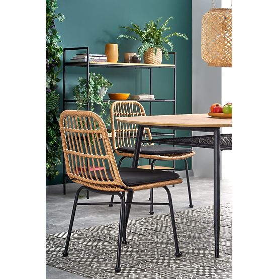 JACKSON étkezőasztal - arany tölgy/fekete