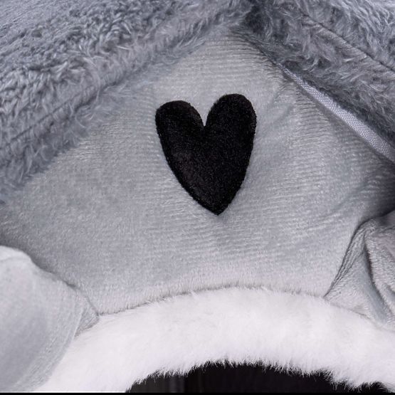 JASPER szürke plüss macskaház