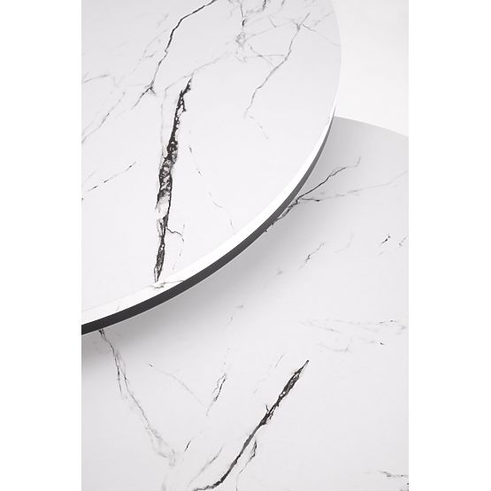 JAVA 2 asztal szett, fehér márvány / fekete (1p=1db)