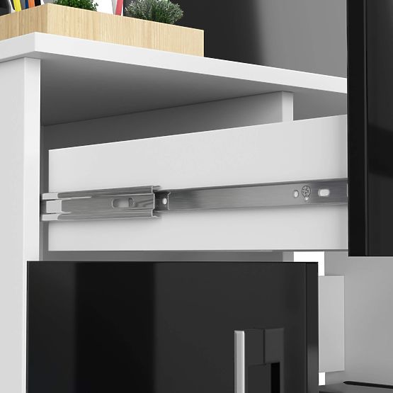 JAY PK ÍRÓASZTAL FEHÉR / FEKETE FÉNYES