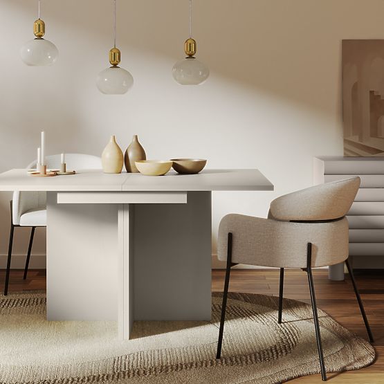 Jose kihúzható asztal 140-200 cm, téglalap alakú, kasmír