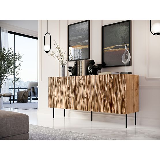 JUNGLE KOMÓD 152 wotan tölgy matt/fekete matt