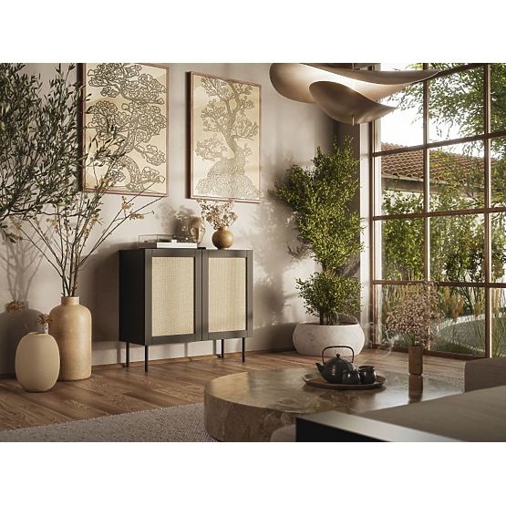 JUTA komód 100 (2D) fekete matt