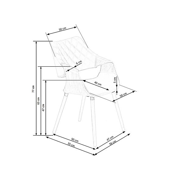 K396 dió / fekete szék (1p=1db)