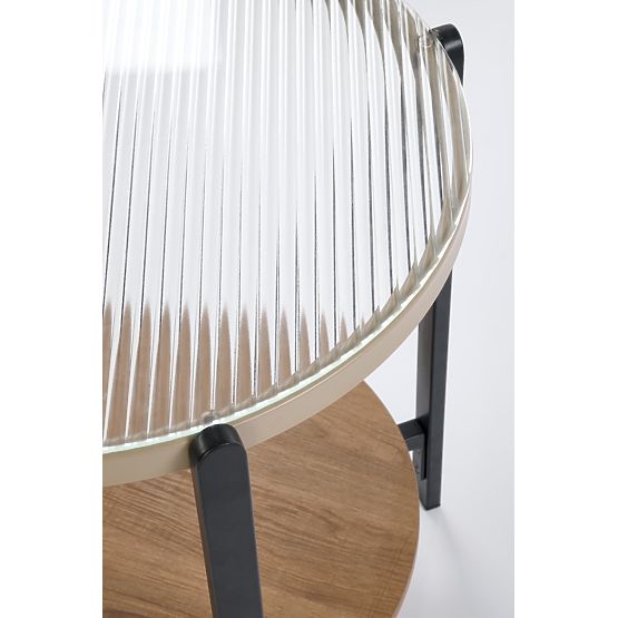 KAMALA S asztal, természetes / fekete (1p=1db)