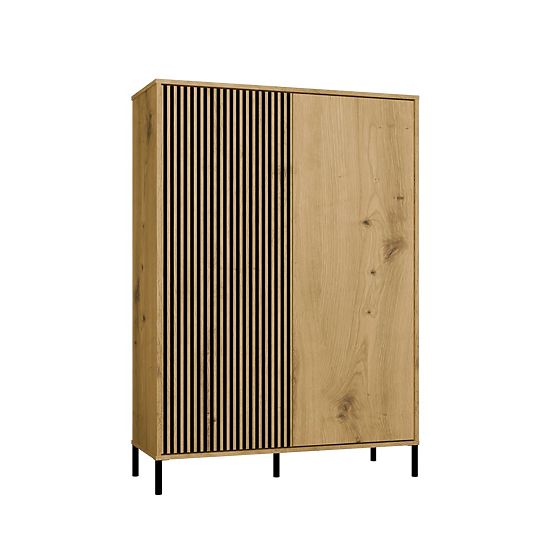 KAMARO 2DD SLIM/SIMA ARTISAN TÖLGY Vitrin Bordázott és Klasszikus Előlap