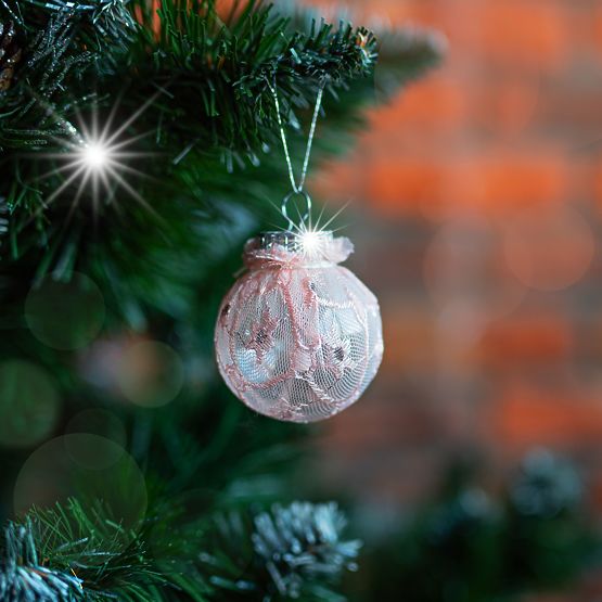 Karácsonyi díszek készlet Pink/White 115 db