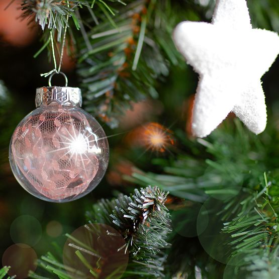 Karácsonyi díszek készlet Pink/White 115 db