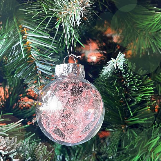 Karácsonyi díszek készlet Pink/White 115 db