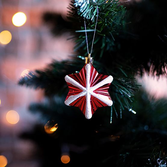 KARÁCSONYI DÍSZEK PIROS-FEHÉR 78DB SYSD1688-113