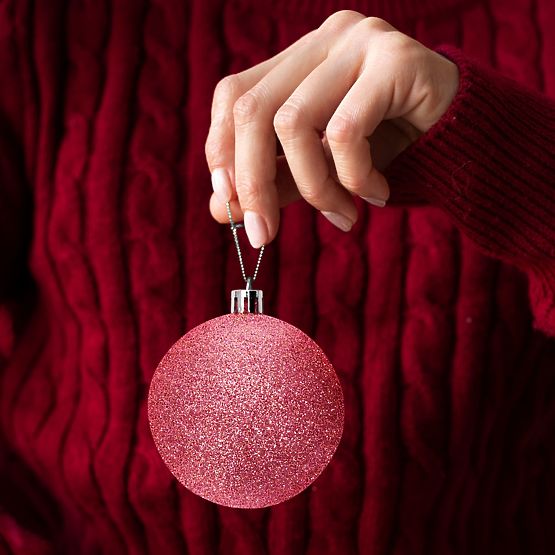 KARÁCSONYI DÍSZEK RÓZSA PIROS 36DB 311433