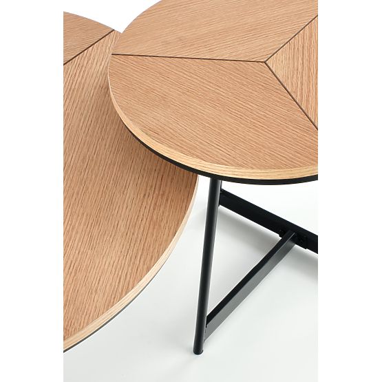 KARIDA dohányzóasztal természetes tölgy/fekete (1p=1db)