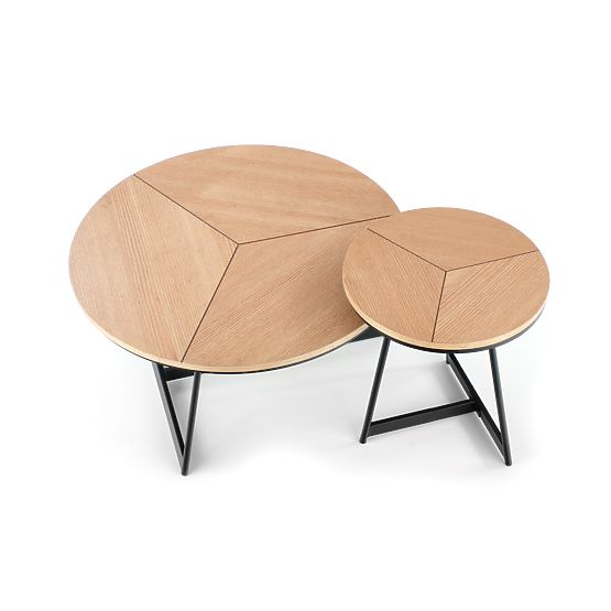 KARIDA-S konferencia asztal természetes tölgy/fekete (1p=1db)