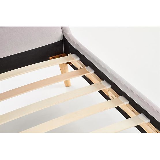 Kárpitozott ágy ELANDA 160X200 cm - világosszürke